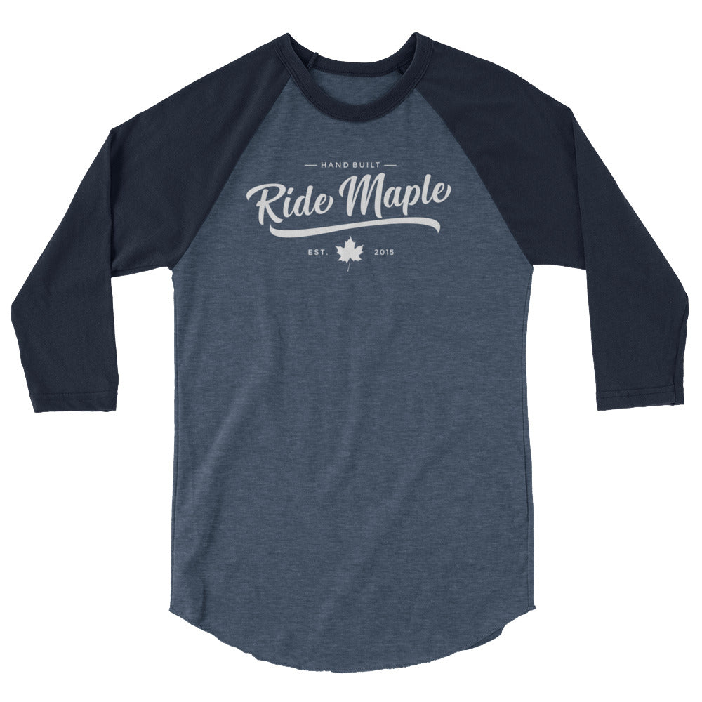 Ride Maple Classy White Baller 3/4 Tee - Unisex - Ride Maple