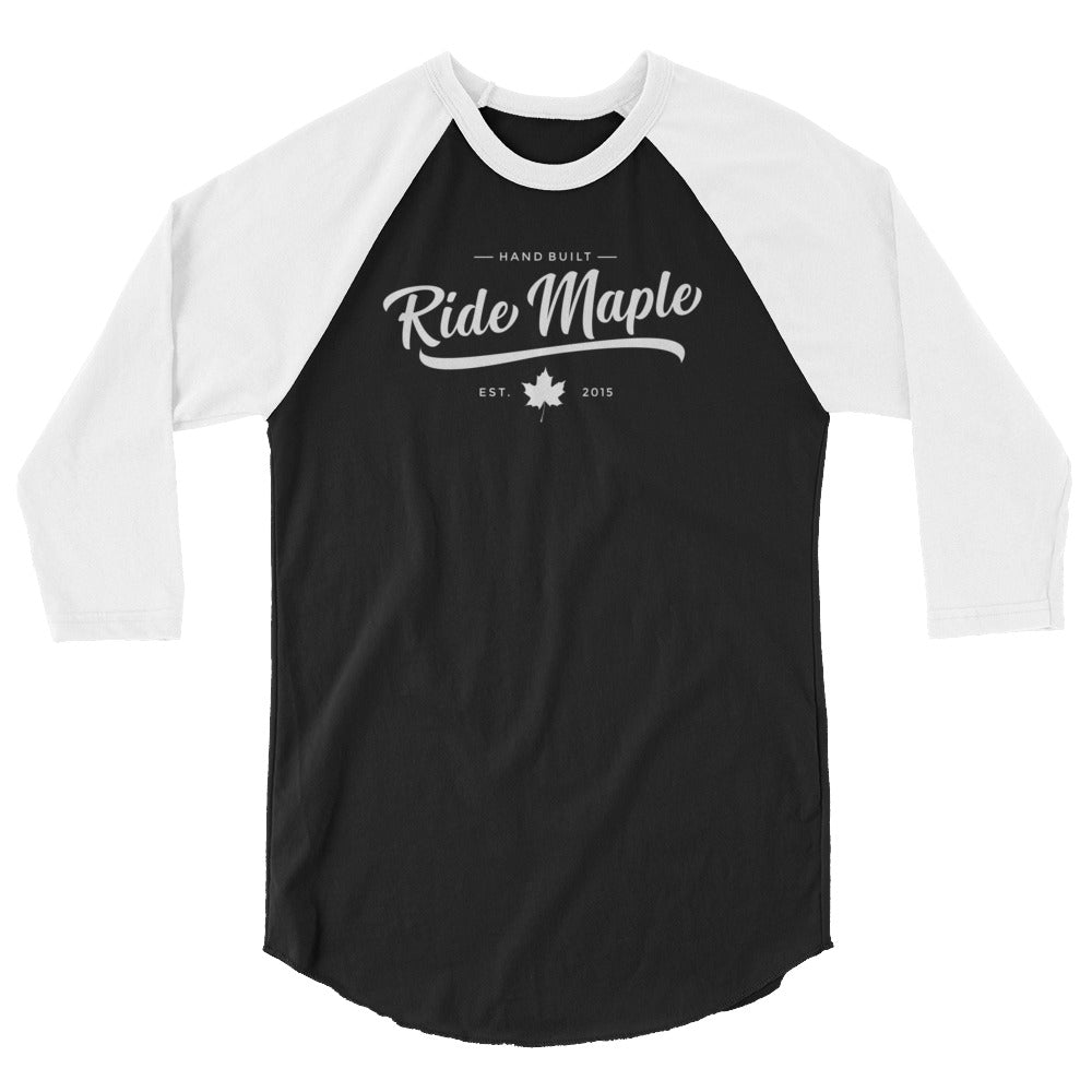 Ride Maple Classy White Baller 3/4 Tee - Unisex - Ride Maple