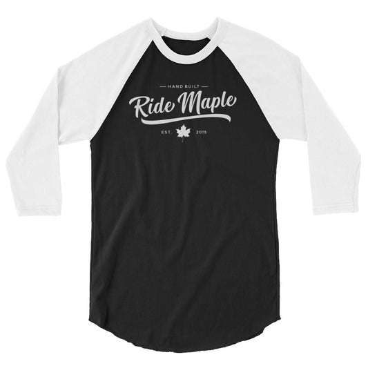 Ride Maple Classy White Baller 3/4 Tee - Unisex - Ride Maple