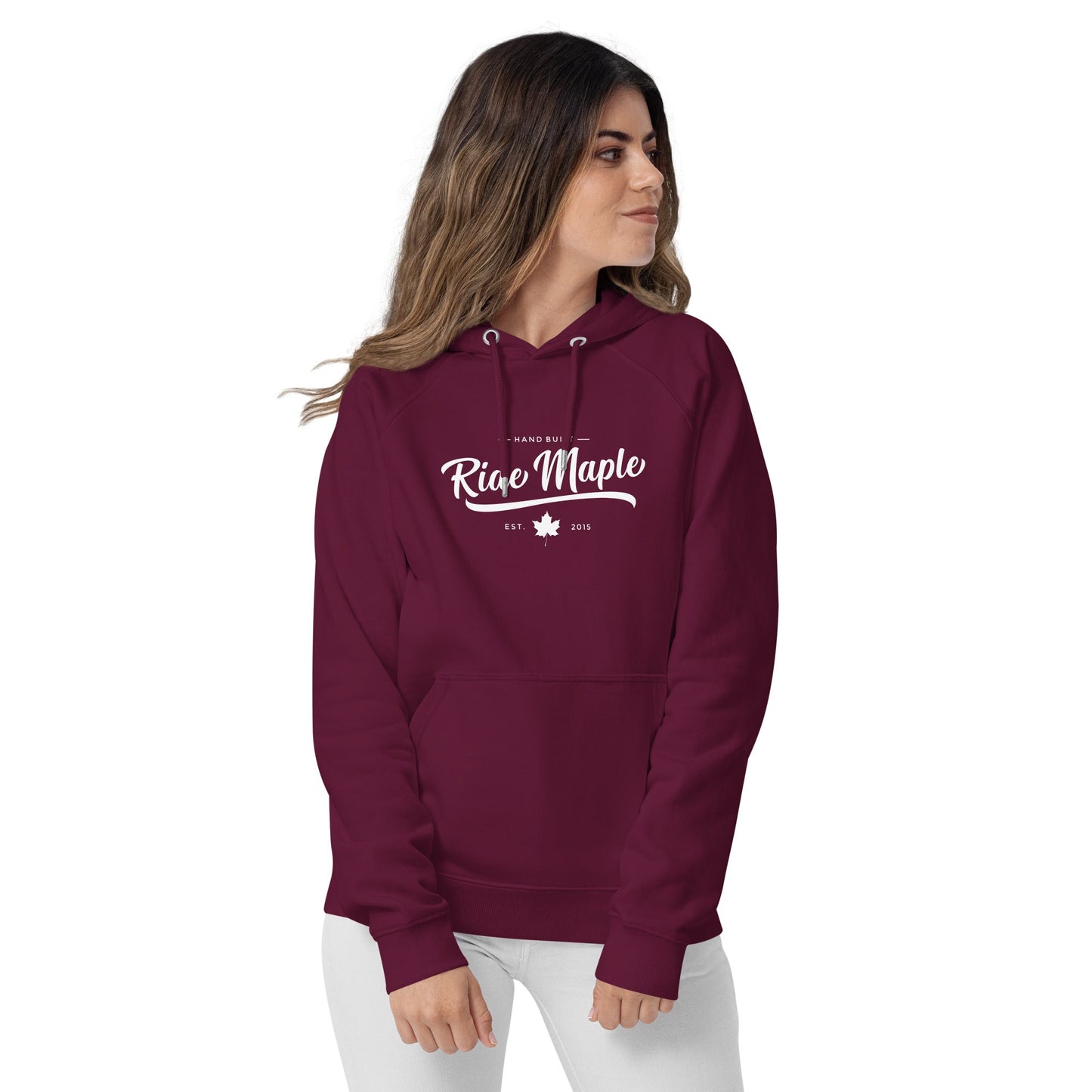 Ride Maple Classy White Eco Hoodie - Unisex - Ride Maple