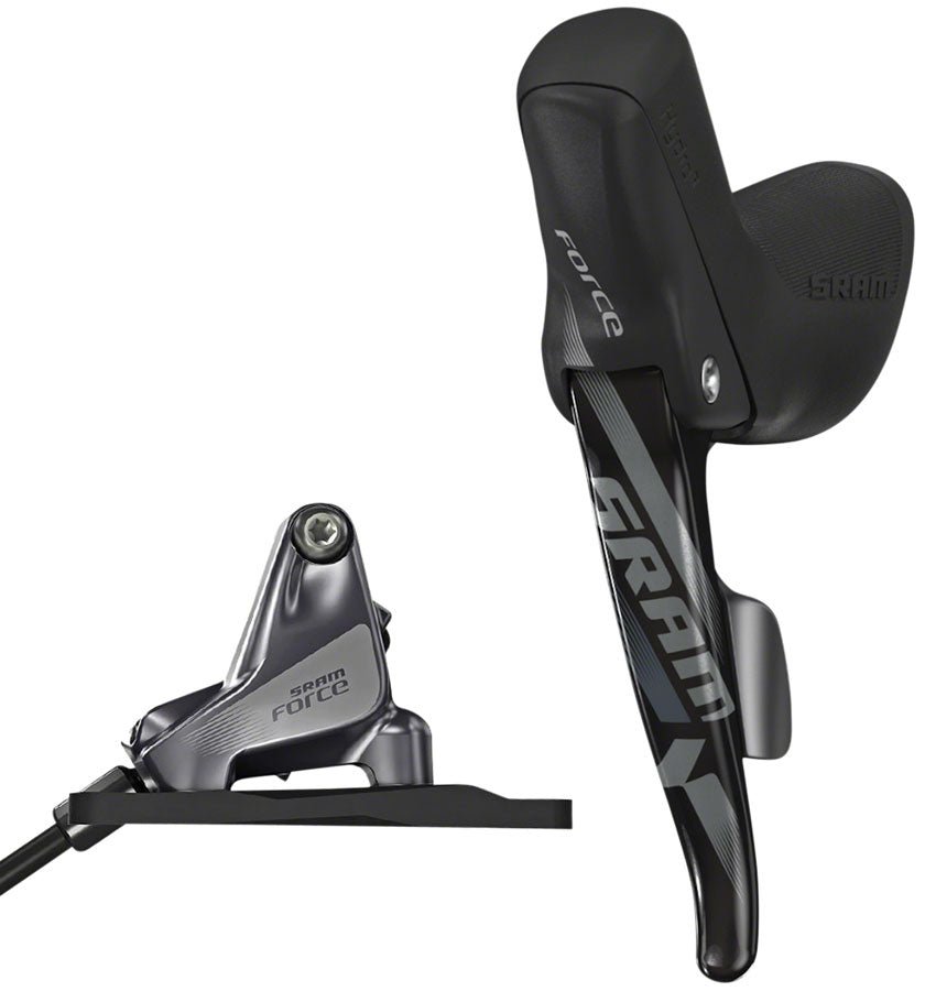 SRAM Force Hydraulic Disc Brake and Cable-Actuated Dropper Remote Lever - Left/Front, Flat Mount, 950mm - Ride Maple